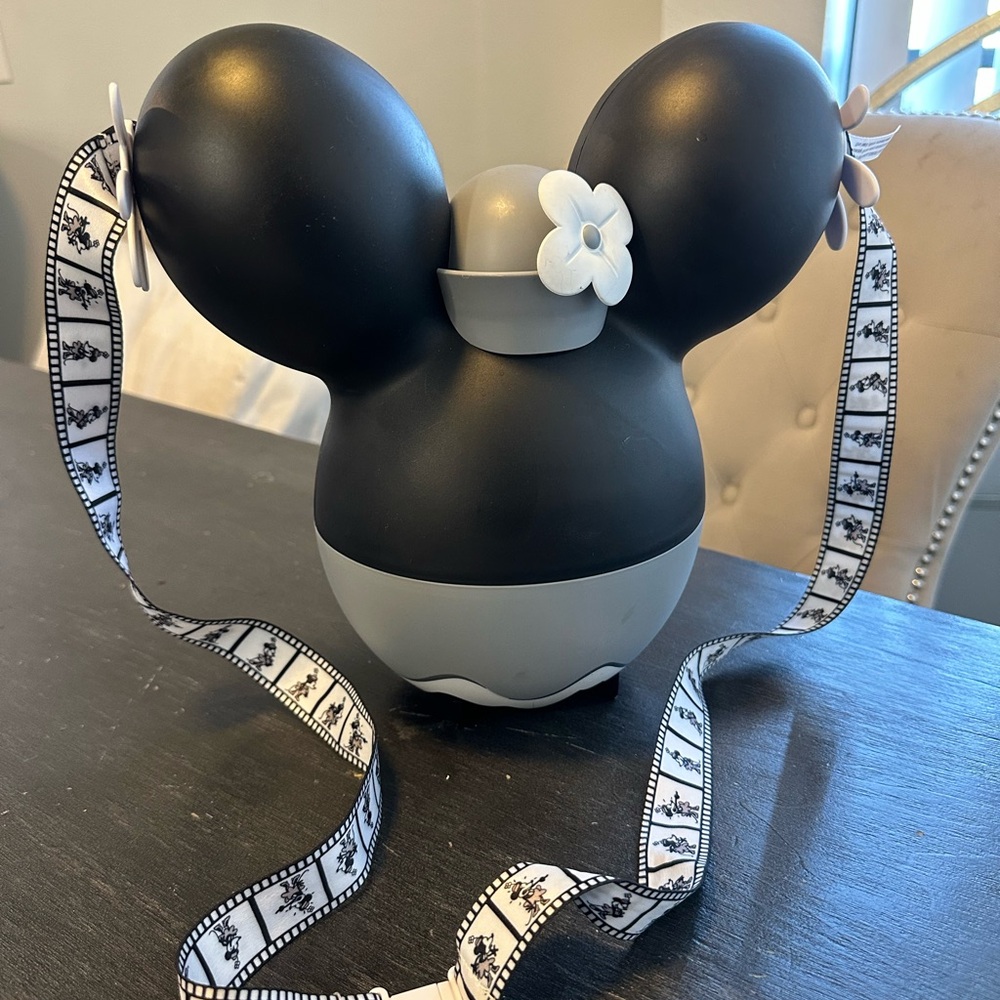 Steamboat Willie Black and Gray Minnie Mouse popcorn Bag